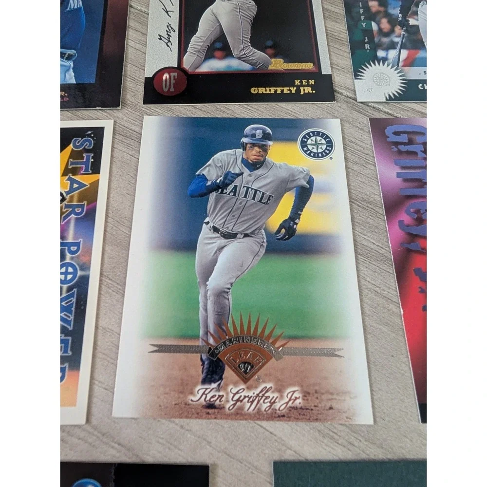 Ken Griffey Jr Lot Of 8 Baseball Trading Cards 90s Seattle Mariners MLB